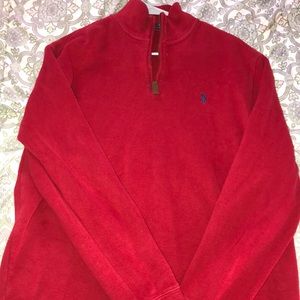 Polo Ralph Lauren Red Quarter Zip Pullover